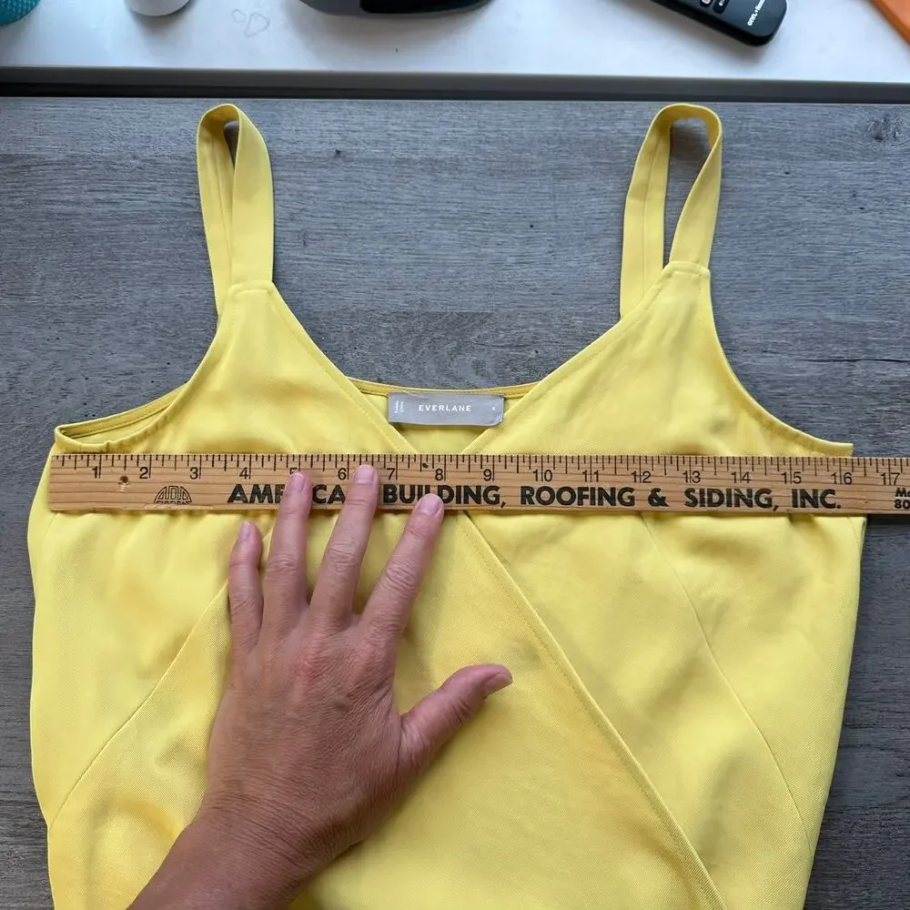 Everlane Yellow Tank Wrap Dress Size 4 Sunshine Yellow